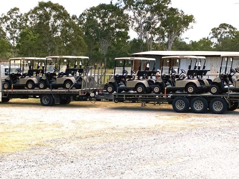 New carts arriving at the Calliope Golf Club