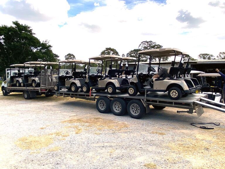 New carts arriving at the Calliope Golf Club
